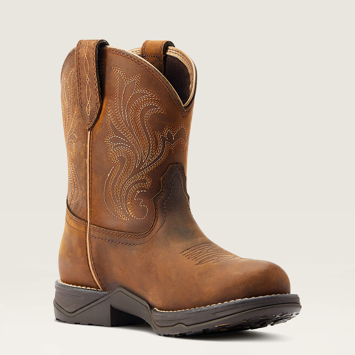 Ariat Women's Anthem Round Toe Shortie Waterproof Western Boots - Glazed Brown - Irvine Tack & Western Wear