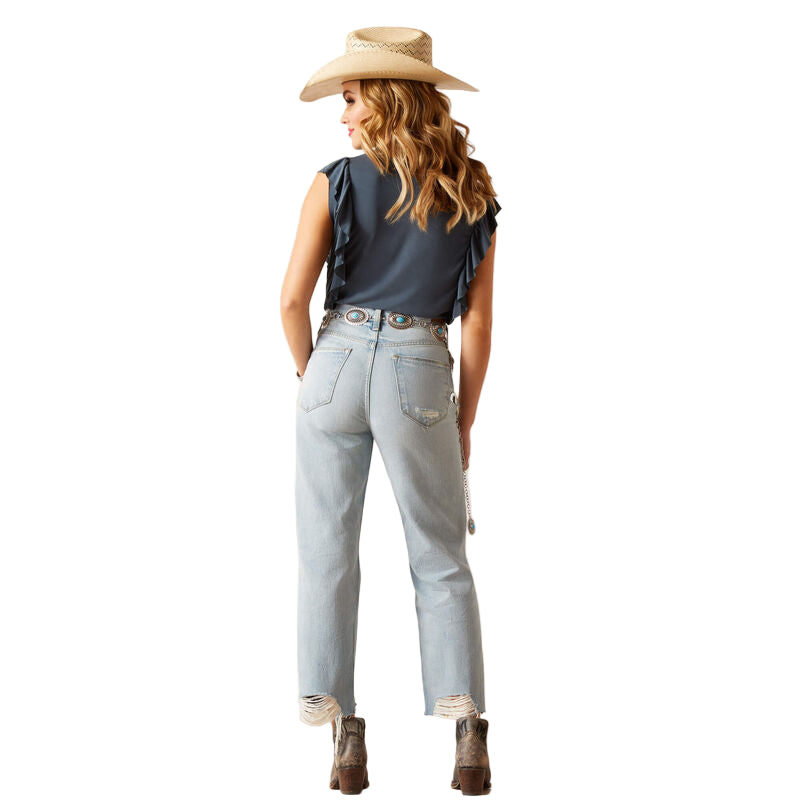 Ariat Women's Ultra High Rise Tomboy Straight Jeans - Mykonos