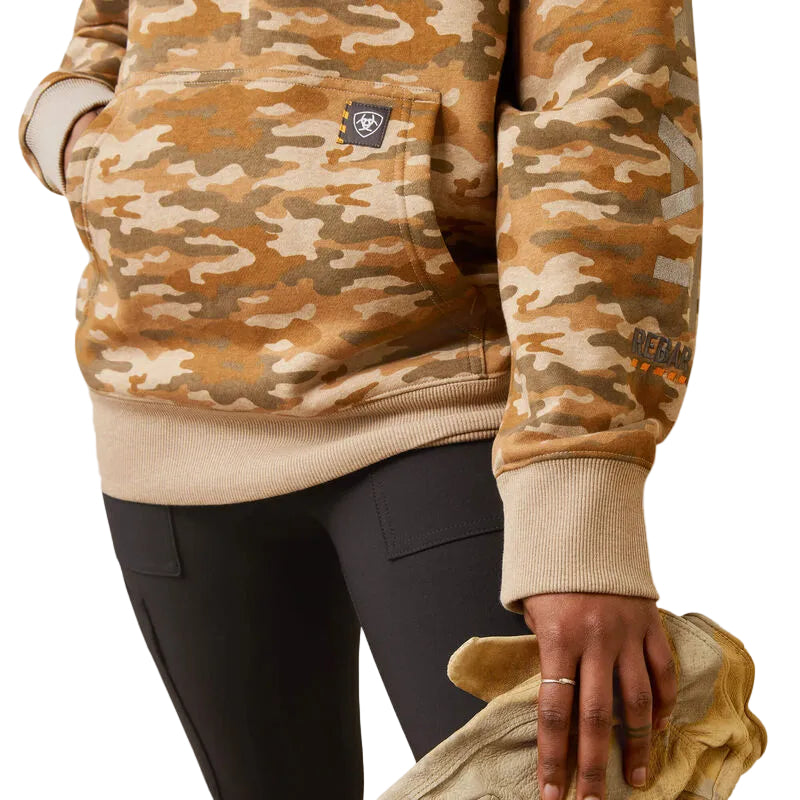 Ariat Women's Rebar Graphic Printed Hoodie - Oatmeal Camo Print