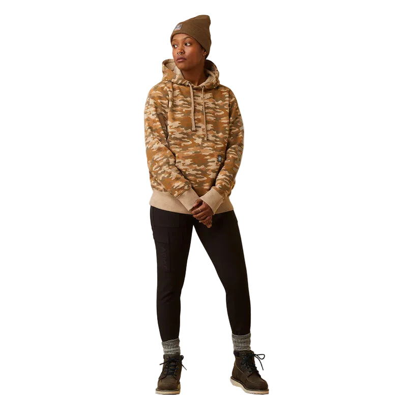 Ariat Women's Rebar Graphic Printed Hoodie - Oatmeal Camo Print