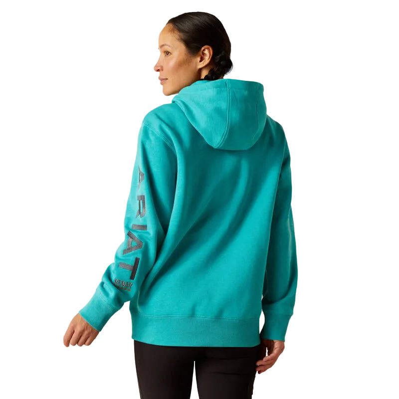 Ariat Women's Rebar Graphic Hoodie - Latigo Bay Heather Dark Slate