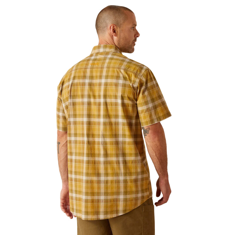 Ariat Men's Rebar Made Tough DuraStretch Work Shirt - Dried Tobacco Plaid - Irvine Tack & Western Wear