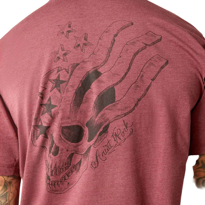 Ariat Men's Rebar Workman American Scream T-Shirt - Burgundy Heather