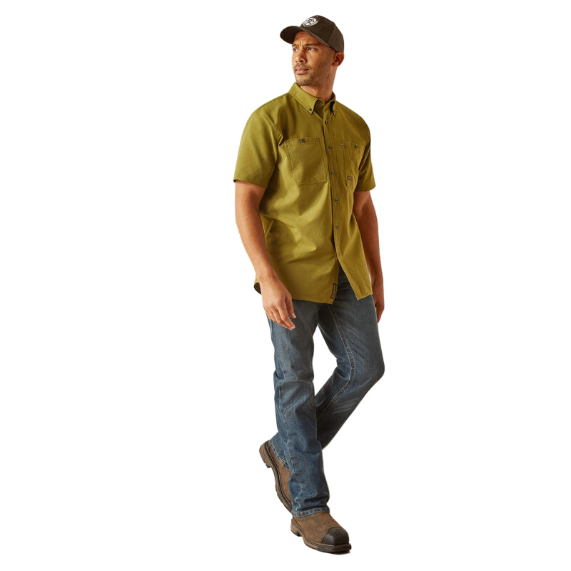 Ariat Men's Rebar Made Tough 360 Airflow Work Shirt - Lichen
