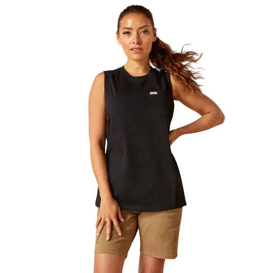 Ariat Women's Rebar Cotton Strong Bolt Tank - Black
