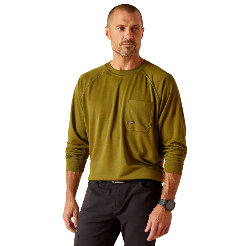 Ariat Men's Rebar Heat Fighter Jolly Wrencher Shirt - Lichen