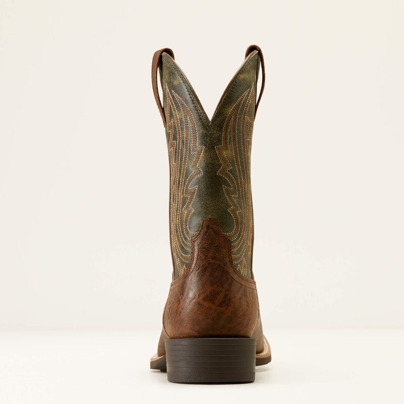 Ariat Men's Sport Big Country Western Boots - Mahogany Elephant Print/Forest Green - Irvine Tack & Western Wear