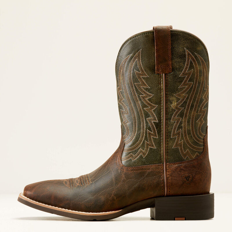 Ariat Men's Sport Big Country Western Boots - Mahogany Elephant Print/Forest Green - Irvine Tack & Western Wear