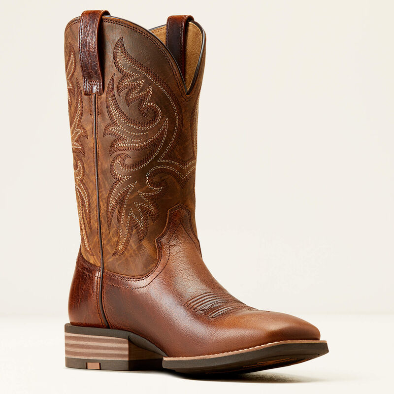 Ariat Men's Slingshot Cowboy Boots - Beasty Brown/Rugged Tan - Irvine Tack & Western Wear