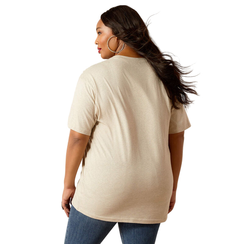 Ariat Women's Thrills N Spills Short Sleeve T-Shirt - Oatmeal Heather