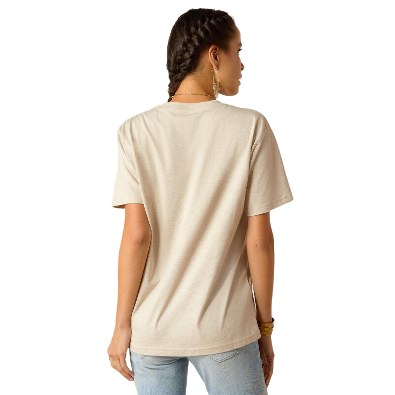 Ariat Women's Thrills N Spills Short Sleeve T-Shirt - Oatmeal Heather