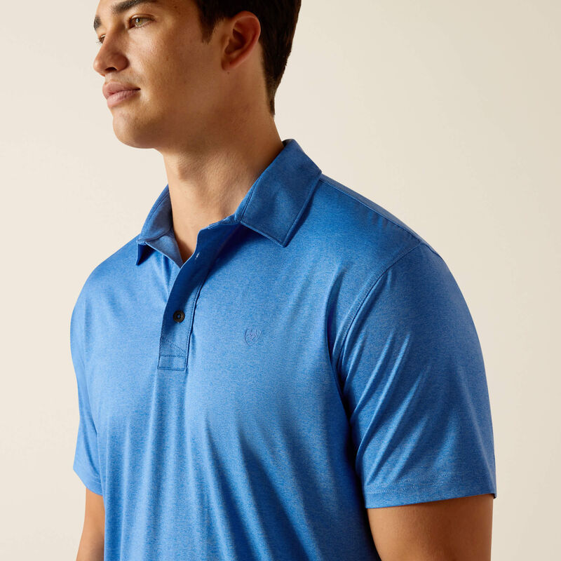 Ariat Men's Men's Charger 2.0 Short Sleeve Fitted Polo Shirt - Seascape