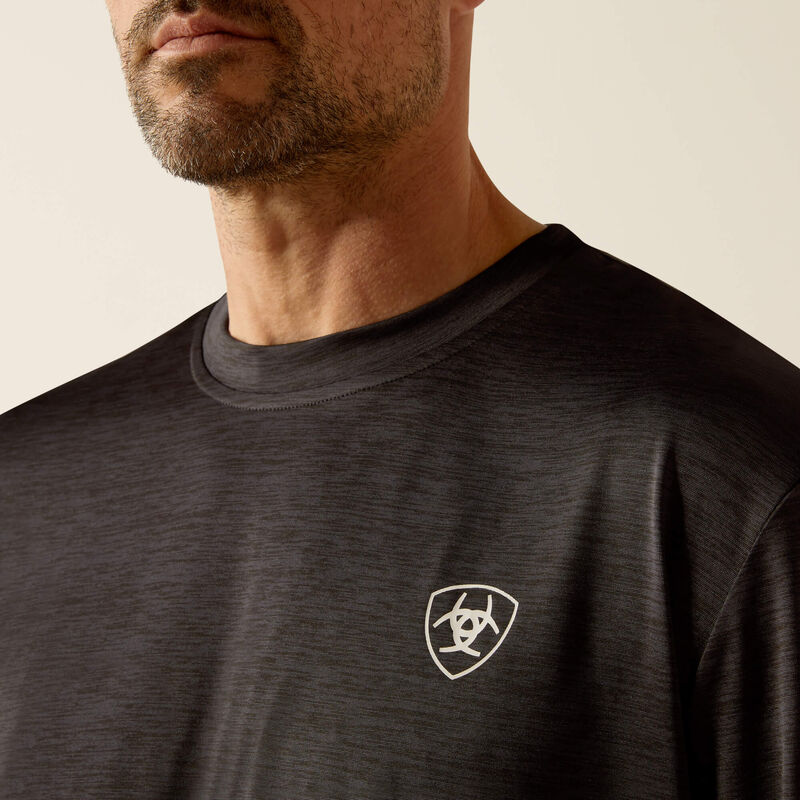 Ariat Men's Charger Stacks Long Sleeve T-Shirt- Black