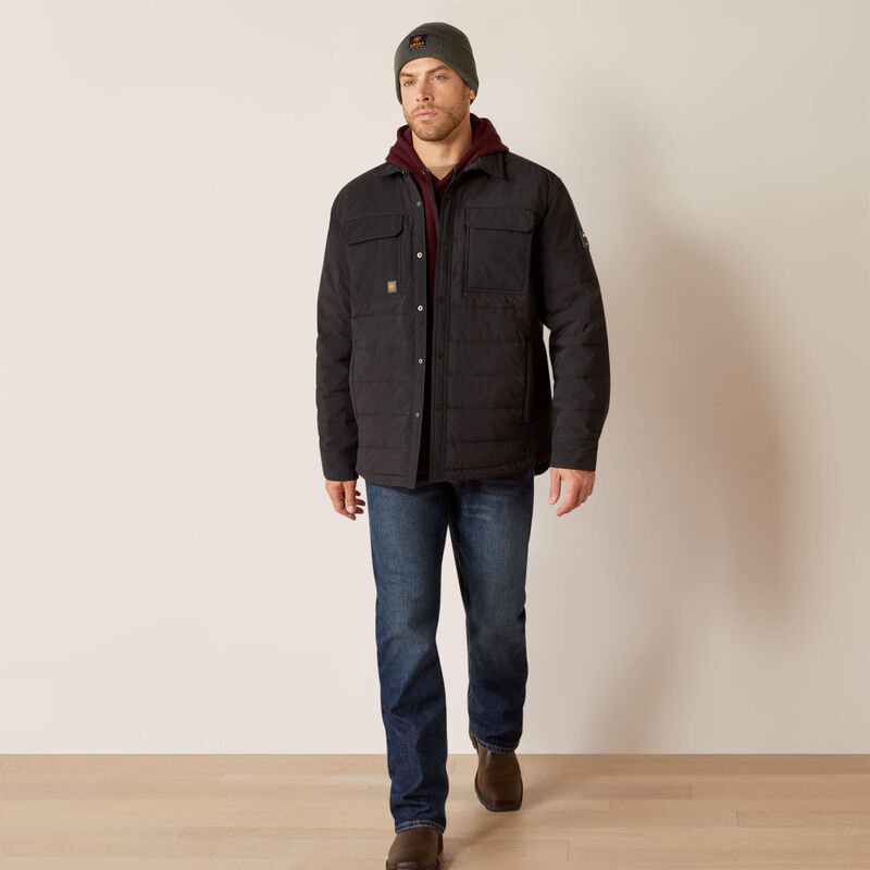 Ariat Men's Rebar Cordura Ripstop Insulated Shirt Jacket - Black