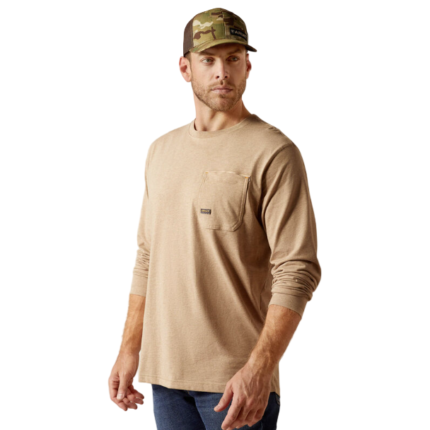 Ariat Men's Rebar Workman Born For This T-Shirt - Oatmeal Heather