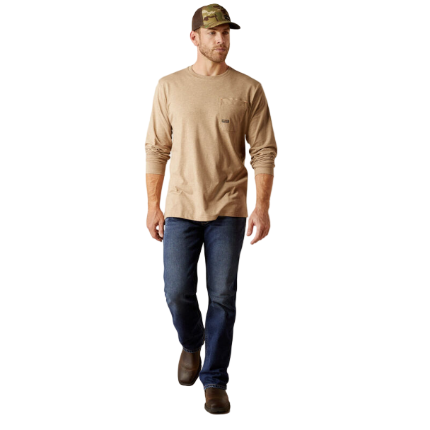 Ariat Men's Rebar Workman Born For This T-Shirt - Oatmeal Heather