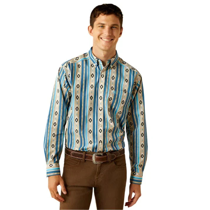 Ariat Men's Shiloh Long Sleeve Classic Fit Shirt - Khaki - Irvine Tack & Western Wear