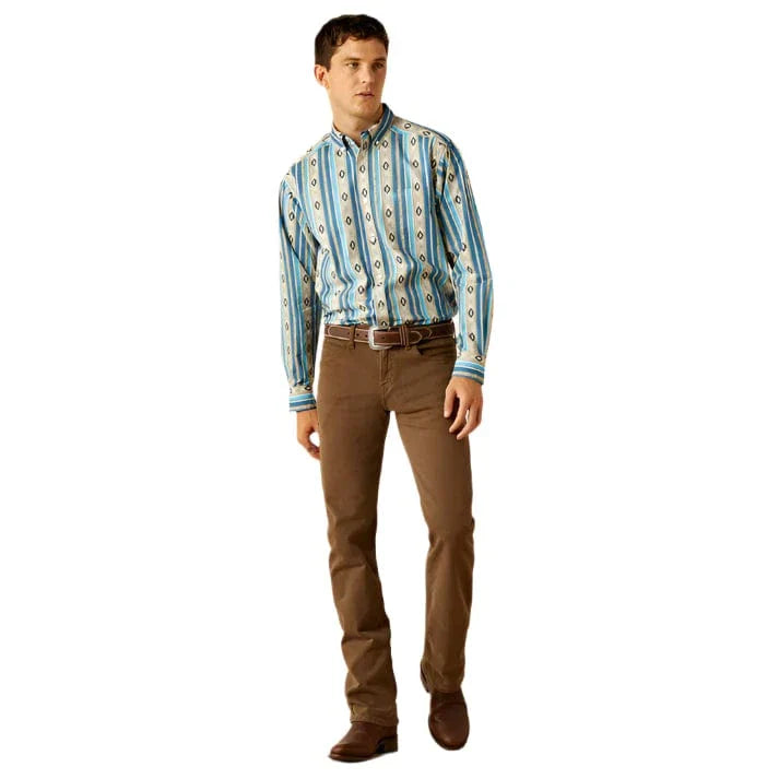 Ariat Men's Shiloh Long Sleeve Classic Fit Shirt - Khaki - Irvine Tack & Western Wear