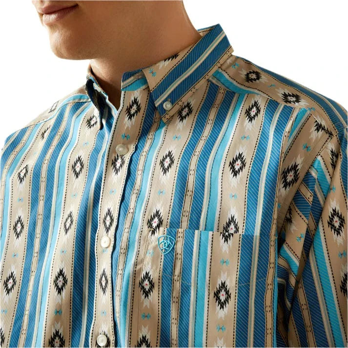 Ariat Men's Shiloh Long Sleeve Classic Fit Shirt - Khaki - Irvine Tack & Western Wear