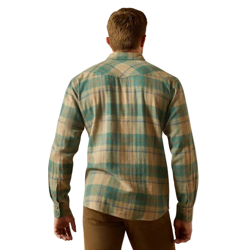 Ariat Men's Huxlee Retro Fit Long Sleeve Shirt - Teal - Irvine Tack & Western Wear