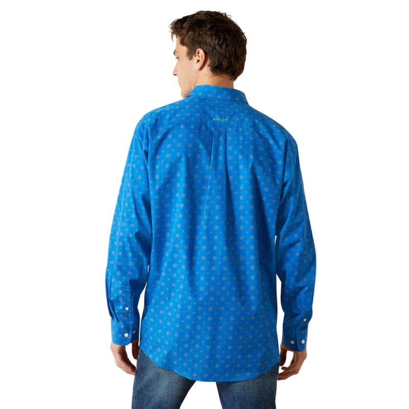 Ariat Men's Wrinkle Free Carter Classic Fit Long Sleeve Shirt - Blue