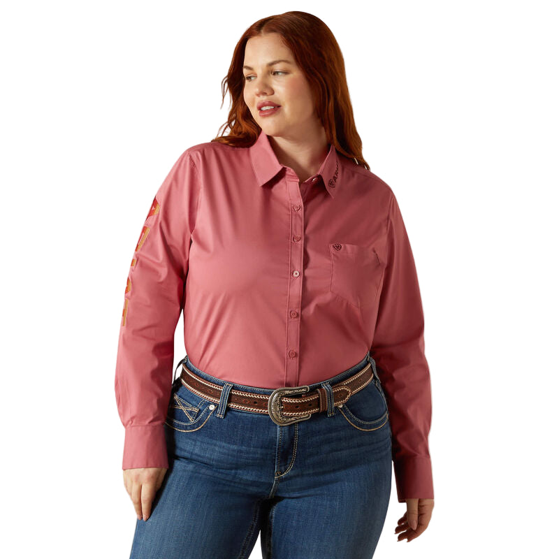 Ariat Women's Team Kirby Long Sleeve Stretch Shirt - Mauvewood