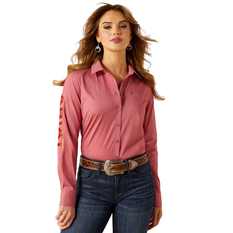 Ariat Women's Team Kirby Long Sleeve Stretch Shirt - Mauvewood
