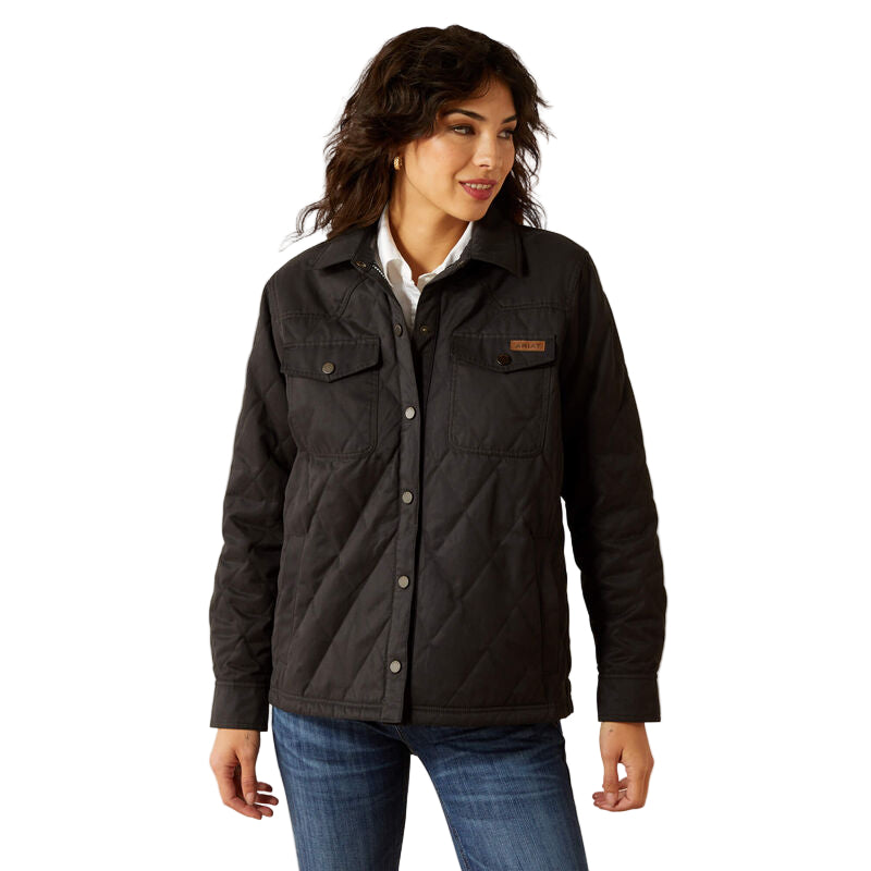 Ariat Women's Grizzly Quilted Barn Jacket -BLACK