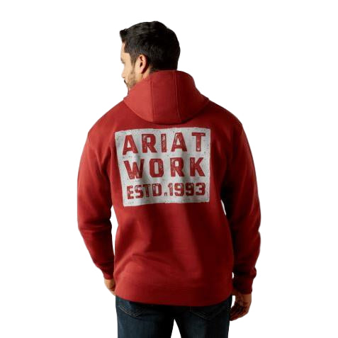 Ariat Men's Rebar Workman Brickyard Hoodie - Russet Brown - Irvine Tack & Western Wear
