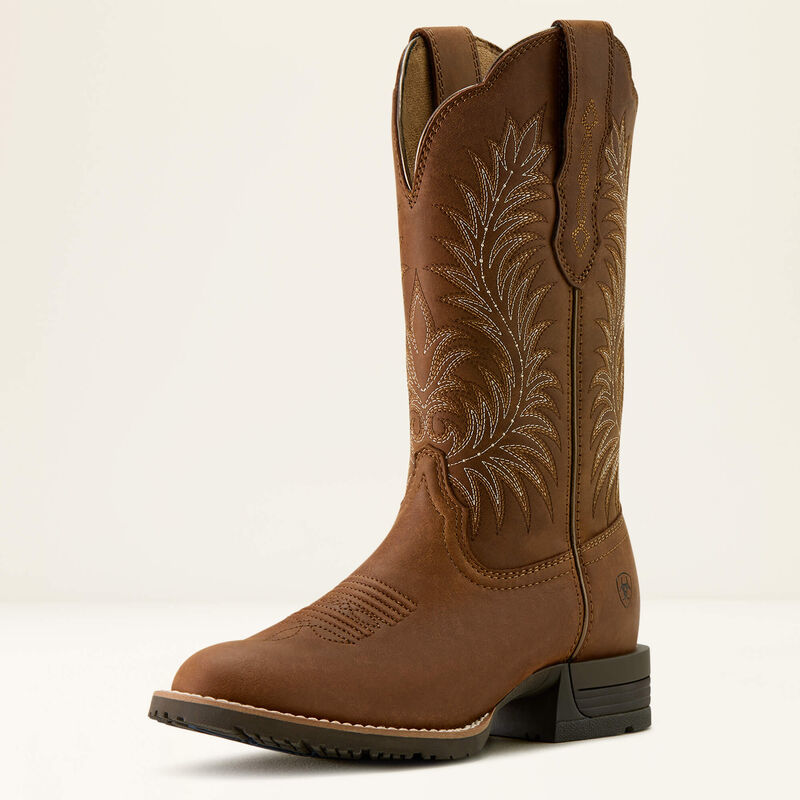 Ariat Women's Hybrid Ranchward W Toe Western Boot- Frontier Brown - Irvine Tack & Western Wear