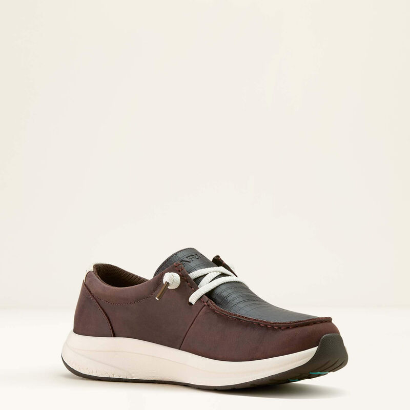 Ariat Women's Buckeye Waterproof Shoes - Chocolate Caiman Emboss Print - Irvine Tack & Western Wear