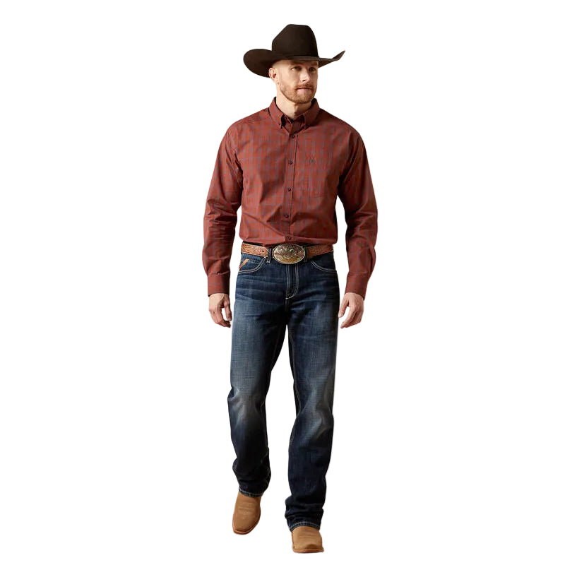 Ariat Men's Pro Series Wrenn Classic Fit Long Sleeve Shirt - Navy