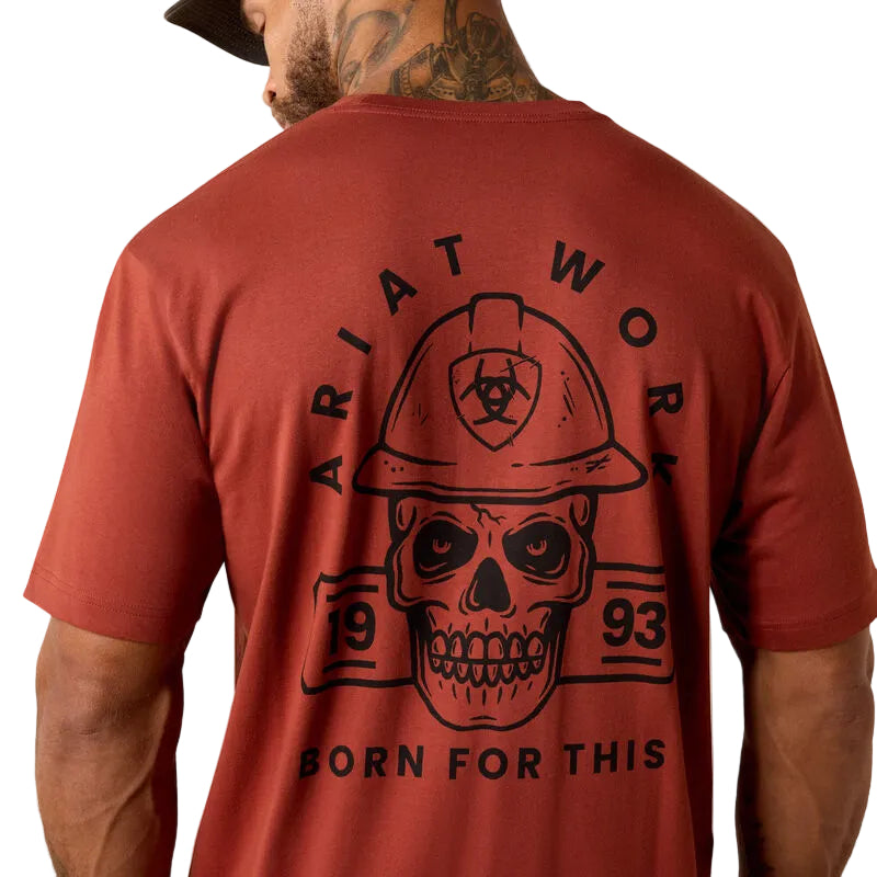 Ariat Men's Rebar Cotton Strong Hardhead Tee Shirt- Brandy Snifter