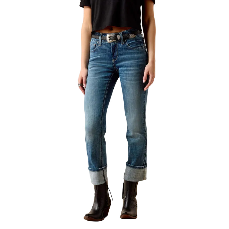 Ariat Women's Perfect Rise Silvie Straight Leg Crop Jeans - Glenwood