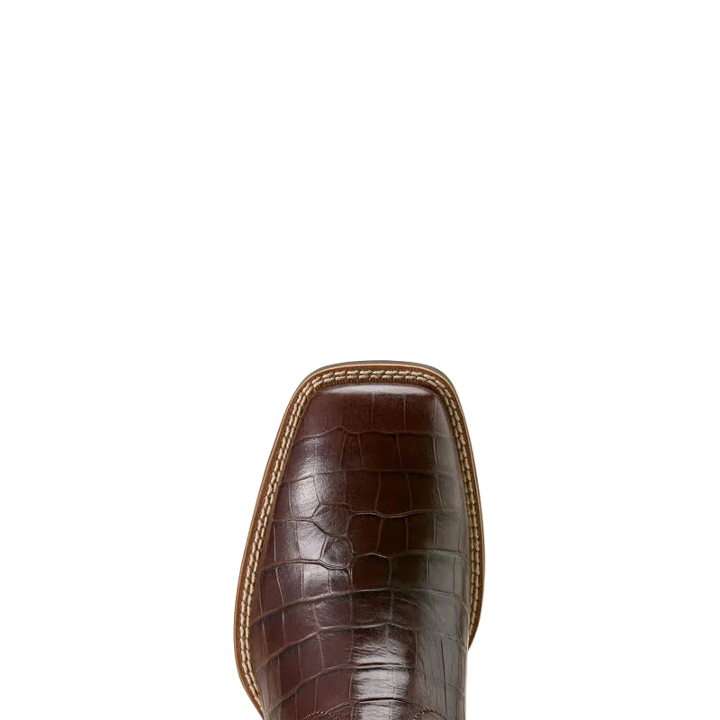 Ariat Men's Sport Latigo Wide Square Toe Cowboy Boot - Chocolate Print/Bitter Chocolate