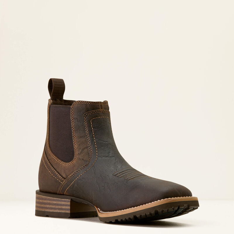 Ariat Men's Hybrid Low Boy Wide Square Toe Chelsea Boot- Warm Brown - Irvine Tack & Western Wear