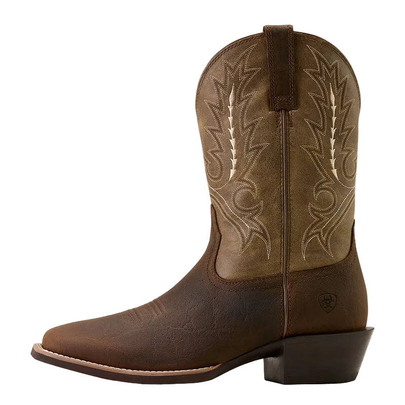 Ariat Men's Sport Outfitter Wide Square Toe Cowboy Boot - Tan Elephant Print/Driftwood Tan