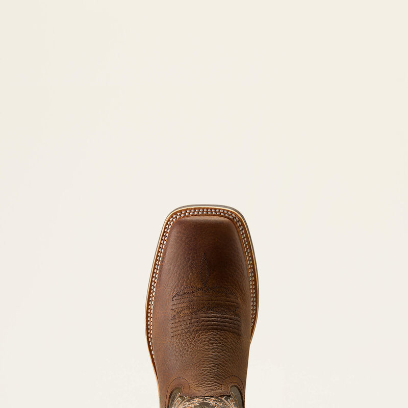 Ariat Men's Highland Toughstock Wide Square Toe Cowboy Boot-Brown Oiled Rowdy/ Timber Olive - Irvine Tack & Western Wear
