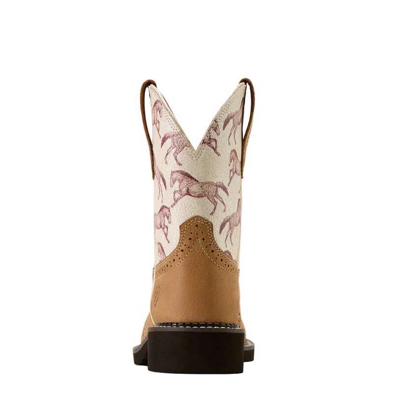 Ariat Women's Fatbaby Heritage Farrah Western Boot - Dusted Brown Sepia Stampede