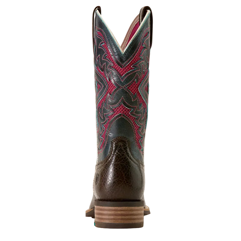 Ariat Women's San Angelo VentTEK 360 Wide Square Toe Western Boot - Chocolate Chip/Loyal Blue