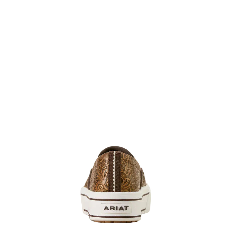 Ariat Women's Skylar Slip On Shoe - Brown Floral Emboss