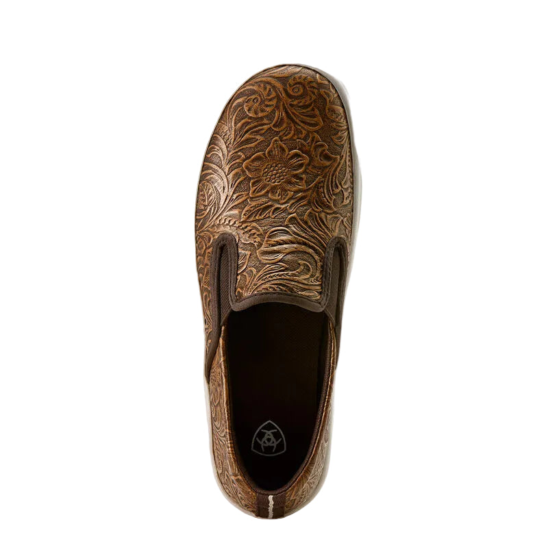 Ariat Women's Skylar Slip On Shoe - Brown Floral Emboss