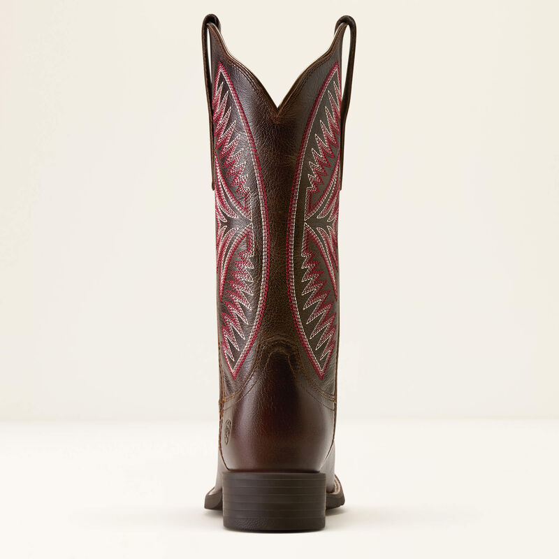 Ariat Women's Round Up Ruidoso Wide Square Toe Western Boot- Arizona Brown