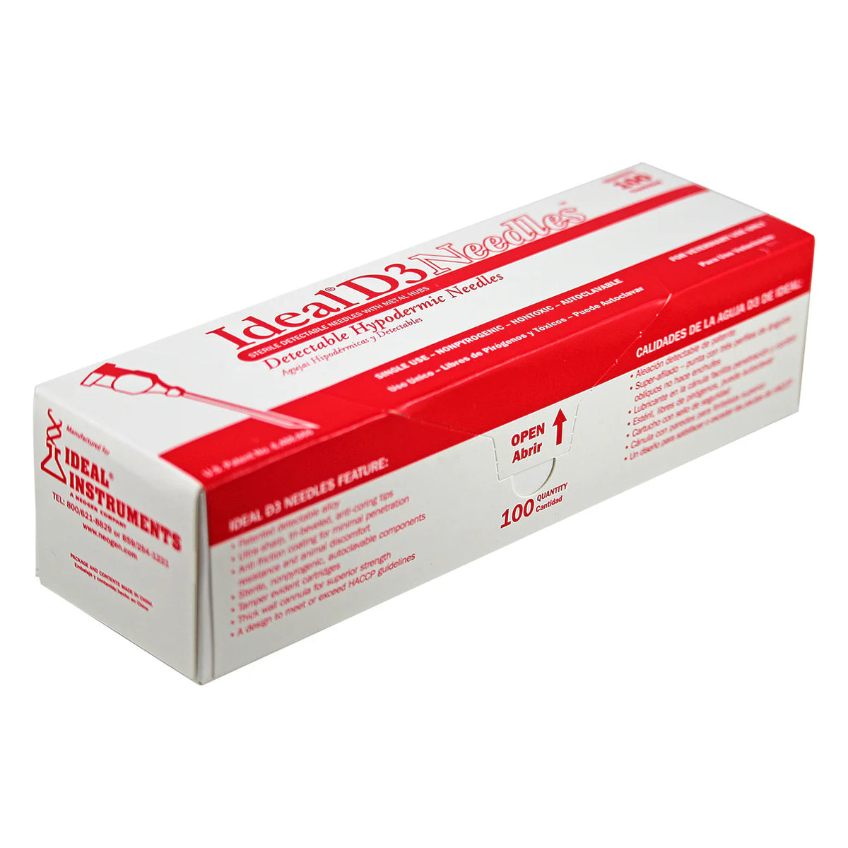 Ideal D3 Detachable Brass Hub Needle- 100 Per Box