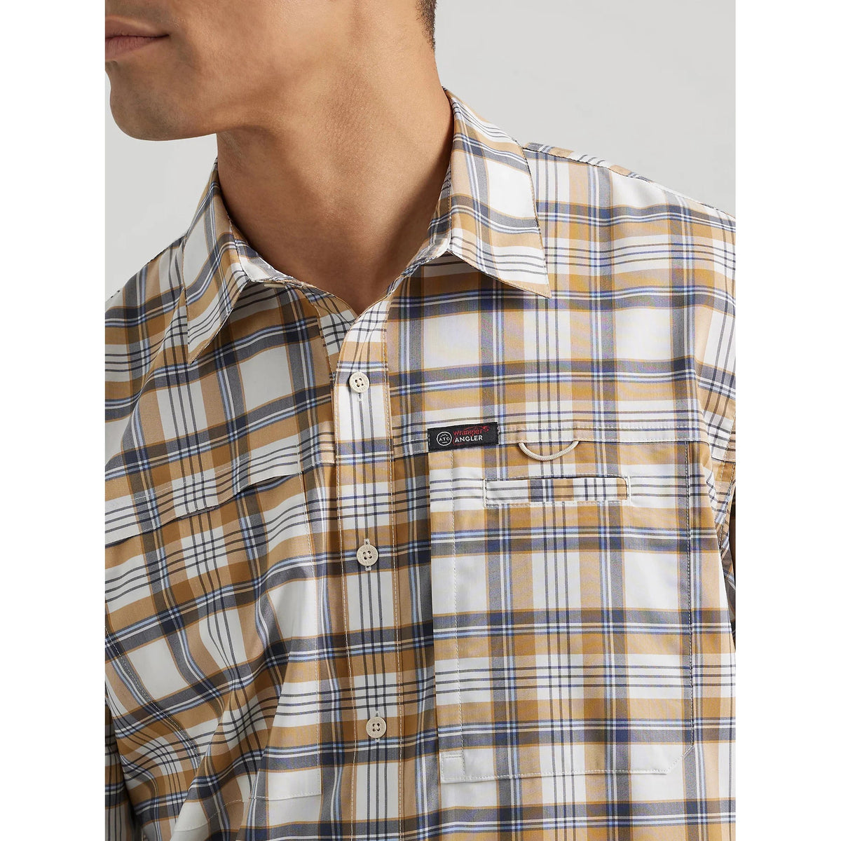 Wrangler Men's ATG Long Sleeve Men's Hike To Fish Plaid - Bistre