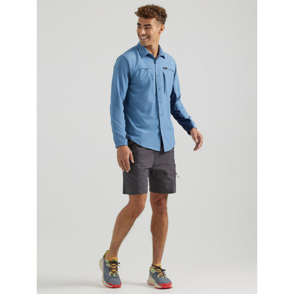 Wrangler Men's ATG Long Sleeve Valley Lake Shirt - Monument