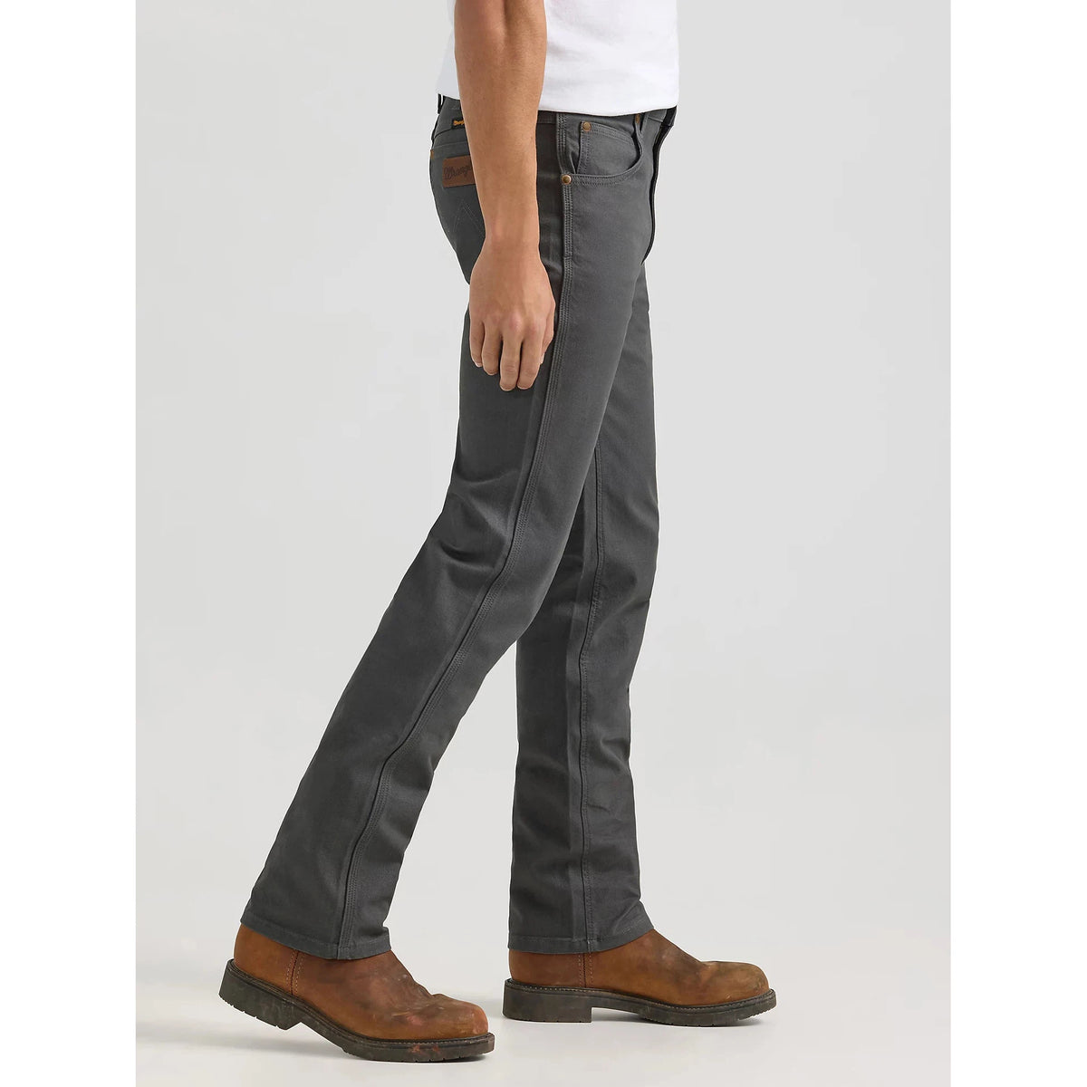 Wrangler Men's Premium Performance Tough Comfort Cowboy Cut Slim Fit Canvas Jean - Grey Pinstripe - Irvine Tack & Western Wear