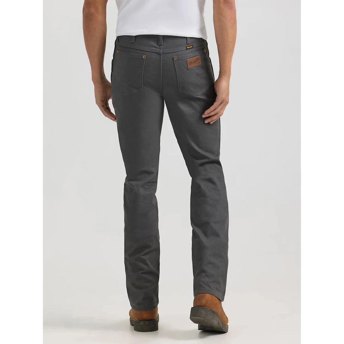 Wrangler Men's Premium Performance Tough Comfort Cowboy Cut Slim Fit Canvas Jean - Grey Pinstripe - Irvine Tack & Western Wear