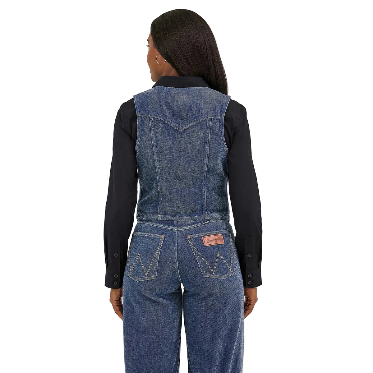 Wrangler Women's Sleeveless Airy Denim Vest - Blue
