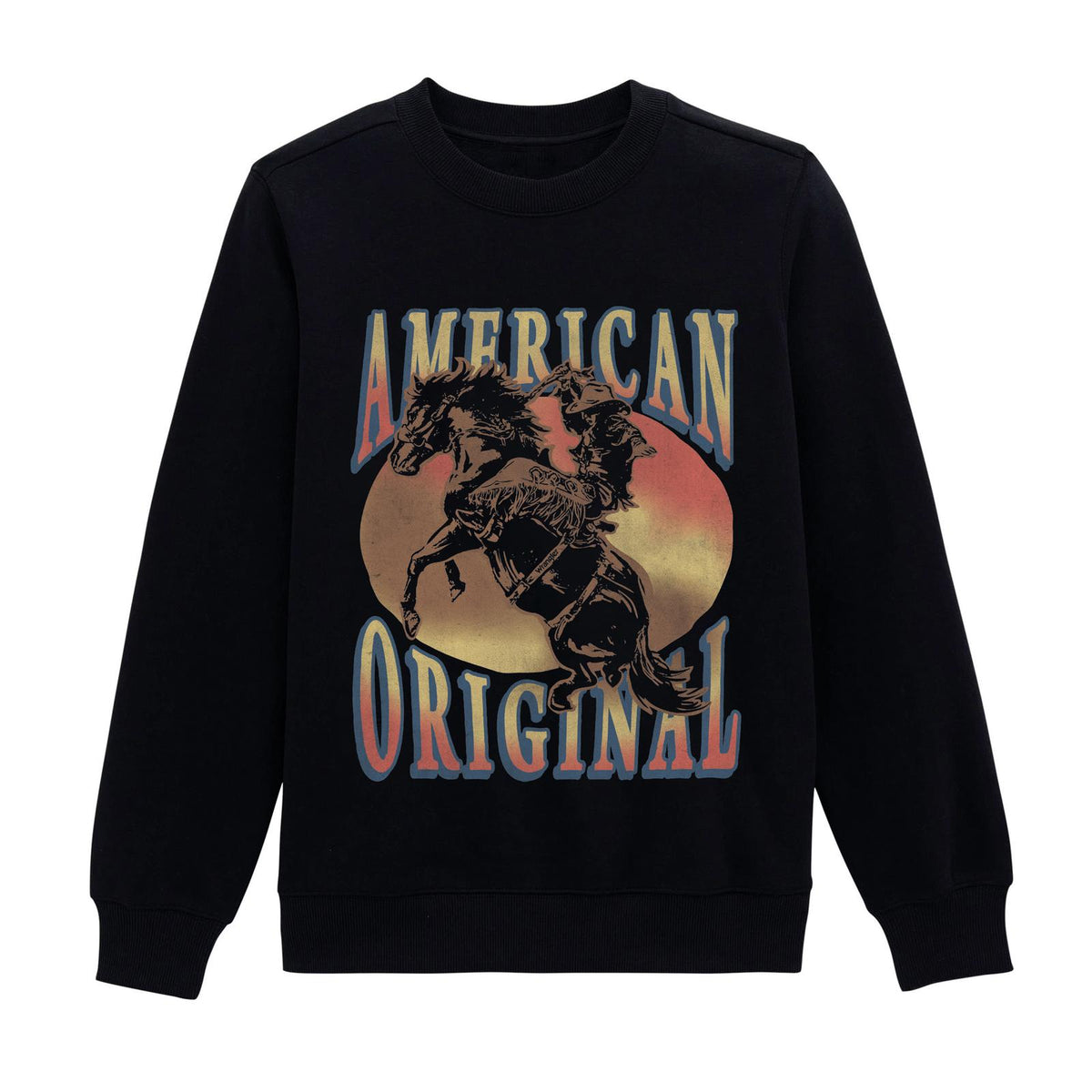 Wrangler Women's Retro® Crew Original Long Sleeve Fleece Top  - Black Beauty
